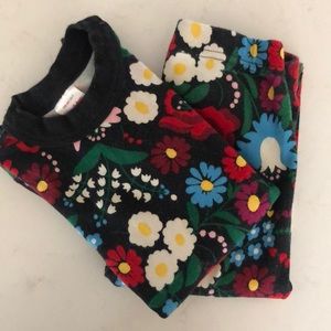 Hanna Andersson Flower Pajamas Size 5